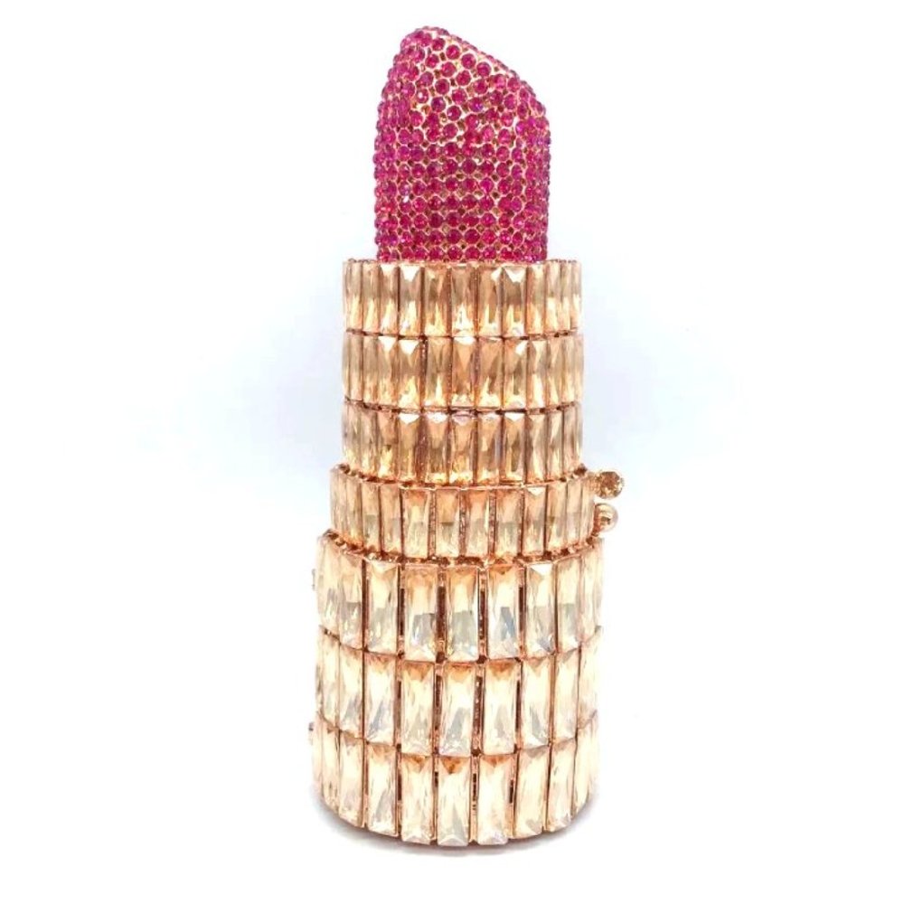 NWT Sparkling Swarovski Bling Crystal Rhinestone Lipstick Purse Clutch B… - Picture 6 of 17